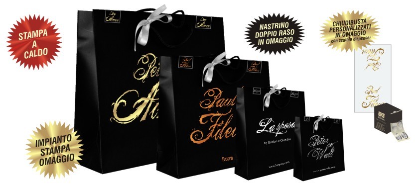 Shopper personalizzate LUSSO NERO OPACO EXTRA